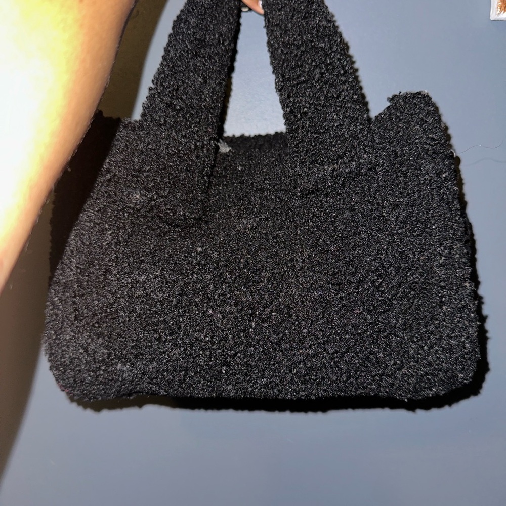 Forever 21 Black Sherpa Tote Bag